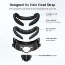 AMVR FC4A Face Cover Pad Interface Faciale Compatible avec Meta/Oculus Quest 3, Coussin en Soie Glace avec Design Ventilateur, pour Bandeau Halo avec Ventilateur (non compatible avec Quest 3S) - 2