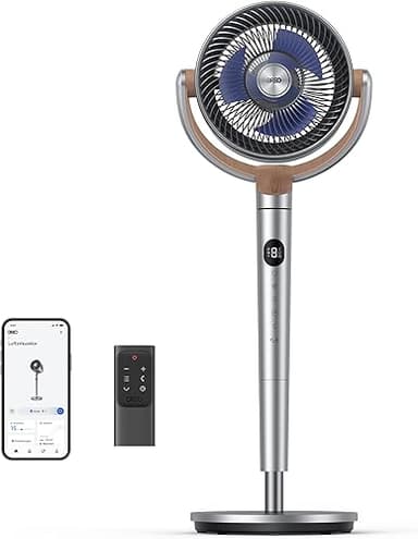 DREO Standing Fan, 120°+120° Smart Oscillating Floor Fans…
