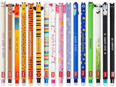 LEGAMI Lot de 16 Stylos gel effaçables avec encre thermos…