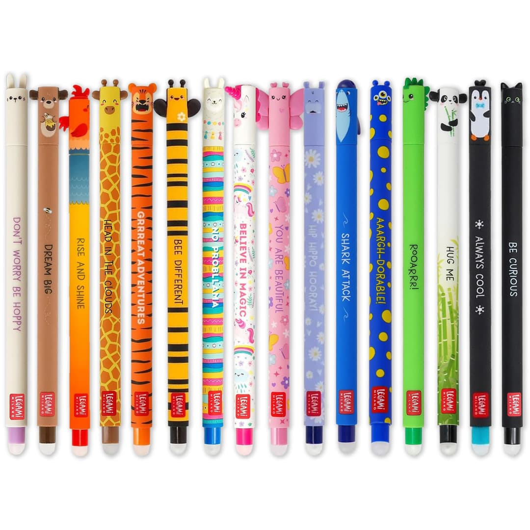 LEGAMI Lot de 16 Stylos gel effaçables avec encre thermos…