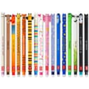 LEGAMI - Set of 16 Erasable Gel Pens with Thermosensitive Erase Ink, Range of ink colours & barrel designs, 0.7mm Tip, Animal Designs - 1