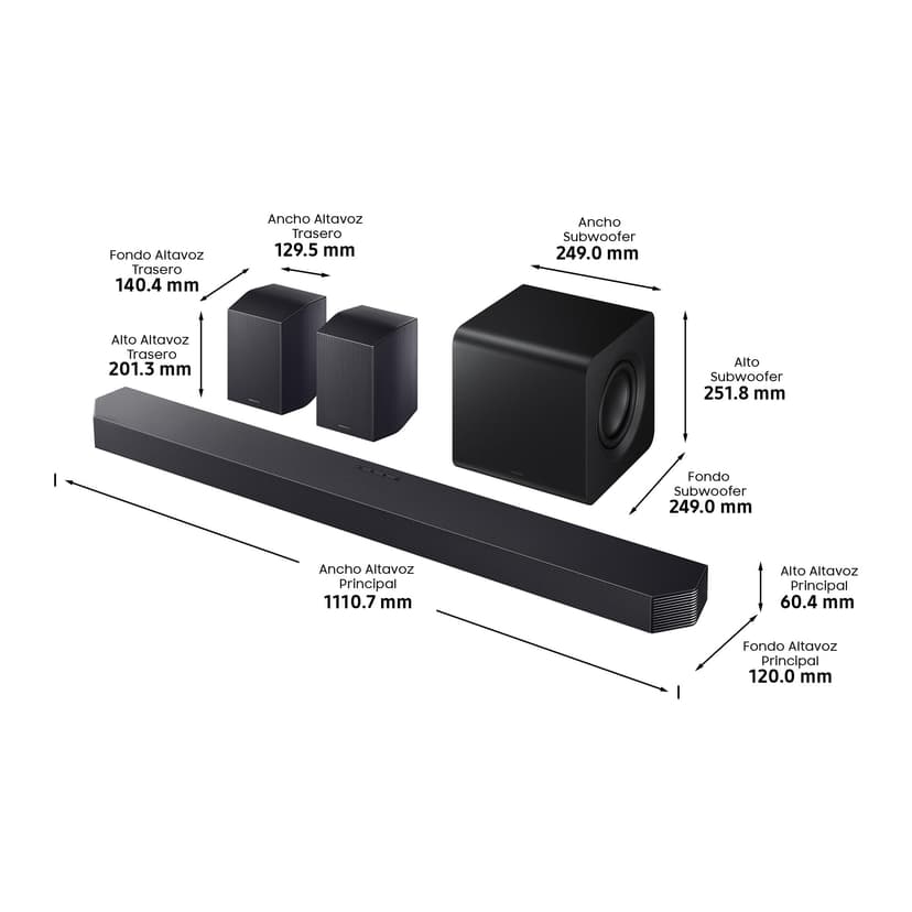 SAMSUNG 2025 HW-Q930F/ZF Soundbar - Dolby Atmos Wireless, Q-Symphony, 9.1.4 Channels, SpaceFit Sound Pro and Voice Assistant Compatible - 7