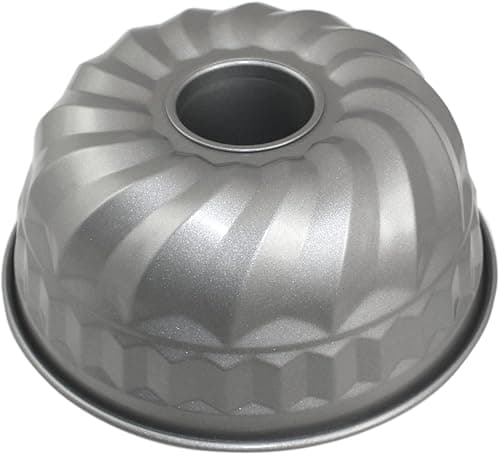 PME - Moule à Kouglof Anti-adhérent en Acier au Carbone 220 mm x 100 mm de Profondeur, Silver