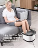 Bain de Pieds Hydromasseur RENPHO avec Chauffage Rapide, Massage Automatique et Jets de Bulles Puissants, Rouleaux de Massage Shiatsu, Pédicure pour les Pieds Fatigués,Température Réglables - 6