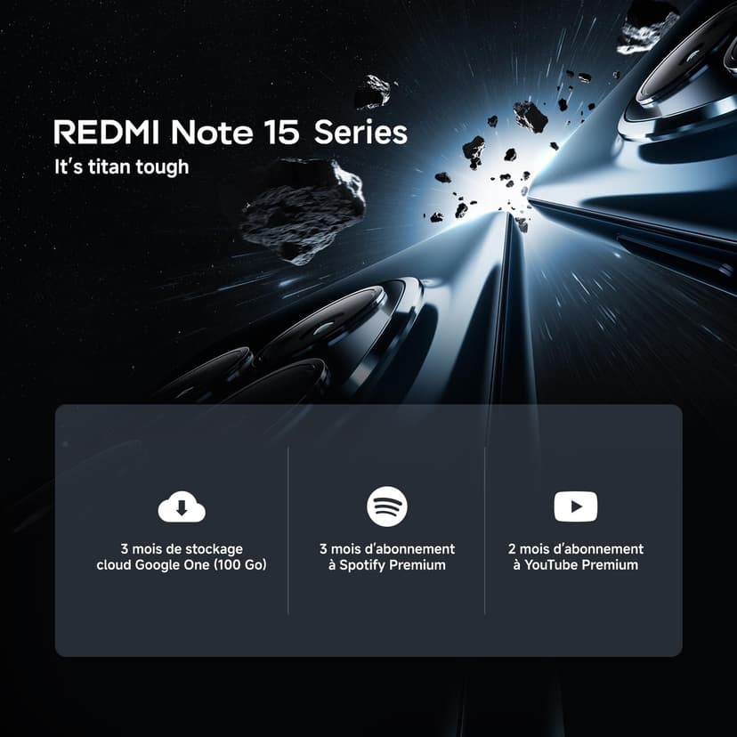 Xiaomi Redmi Note 15 Pro 5G, Smartphone 12+512 GB, krachtige 6580 mAh-batterij, IP66/IP68, nieuwe 200 MP-camera, 6,83-inch 1,5K AMOLED-display, Titanium Color, 2 jaar garantie, oplader niet inbegrepen - 2