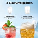 Acmeenjoy Ice Cube Machine 12 kg/24 H, Small Ice Cube Machine, 1.2 L, Self-Cleaning Ice Maker with Handle Ice Cube Basket/Shovel, 8 Ice Cubes in 6-8 Minutes, for Kitchen/Office/Party/Office, RV, Black - 3