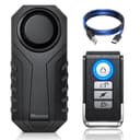 WSDCAM Wireless Bike Alarm with Remote, Rechargeable Bicycle Alarm System Anti Theft, IP65 Waterproof, 113dB Loud Bike Alarms for E-Bikes, Motorcycles, Scooter, Outdoor Riding and Cycling Safety - 1