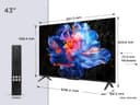 TCL 43V6C TV 43" 4K UHD Smart LED TV, 4K HDR, Google TV avec design sans bords (Dolby Audio, Motion Clarity, compatible avec Google Assistant et Alexa) - 2