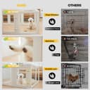 Everfront Enclos d'intérieur en Plastique Acrylique Transparent pour Chiot, Chat, Lapin, Furet, Facile à Assembler, idéal pour Les Petits Chiens (60 cm de Hauteur, 10 pièces) - 2