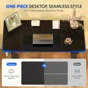 FLEXISPOT Standing Desk, 140 x 80 x (73-123), Electric Height Adjustable, Control Panel with Memory Functions, Teleworking Desk (Black Frame + Maple Table) - 3