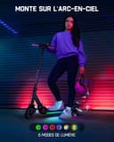 FanttikRide T9 Apex Trottinette Électrique Enfant 130–170 cm, Moteur 200 W, 11/16/19 km/h, Lumières LED Colorées, Haut-Parleur Bluetooth, Écran Digital, Hauteur Réglable, Pliable, sans ABE - 2