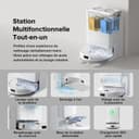 roborock QV 35A Set Aspirateur Robot Laveur, 8000Pa HyperForce, Station Multifonctionnelle, Serpillière Rotative 200 TR/Min & Relevable 10mm, Anti-enchevêtrement, Évitement d'obstacles, Cartographie - 3