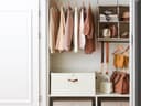 StorageWorks Organisateur de chaussures pour placard, boite rangement chaussures pour 24 paires, boîte en tissu avec couvercle transparent, conteneurs de rangement pour chaussures d'armoire, beige - 4