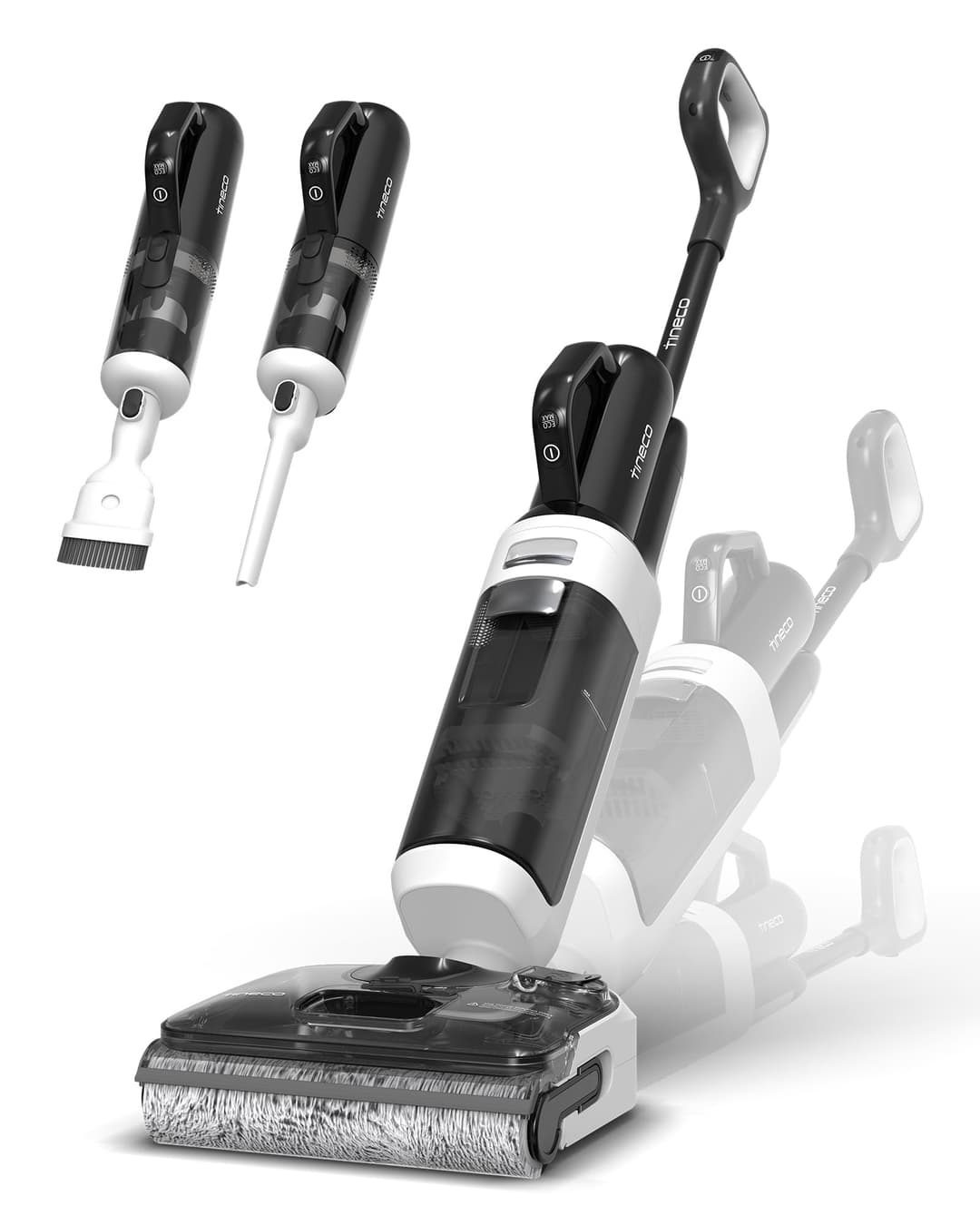 Tineco Floor One Switch S6 Stretch Breeze Vacuum Cleaner, 2-in-1 Multifunction Cordless Mop Vacuum Cleaner, 180° Flat Position, FlashDry Self-Cleaning, Anti-Tangle Design