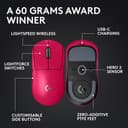 Logitech G PRO X SUPERLIGHT 2 wireless gaming mouse, 60 g pro-grade mouse with 5 programmable buttons, 44k DPI sensor, 8 kHz report rate, USB-C charging for PC/Mac - Pink - 6