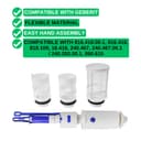 Basin and Lifting Bell Seal Set, 2 Pack, Replacement for Art. No. 240.282.00.1, 890.615, 816.418.00.1, 818.109, Compatible with GEBERIT cisterns, Flat Gasket for Flush Valve, Siphon Bell Sealing Ring - 2