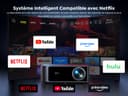 【1500 ANSI/Compatible Netflix】Vidéoprojecteur 4K Dolby 36W, AI Auto Focus/Keystone TOPTRO Projecteur Video WiFi6 Bluetooth FHD 1080P, 2*18W Haut-Parleurs Rétroprojecteur 4K Home Cinéma Extérieur/PS5 - 2