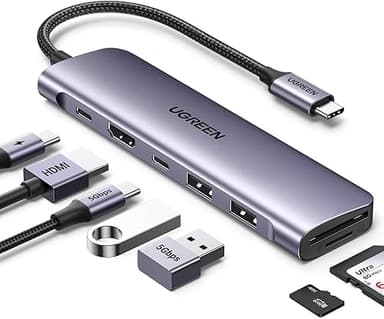 UGREEN USB C Hub, 7-in-1 Revodok USB Hub for Laptops, 4K …