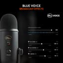 Logitech for Creators Blue Yeti USB Microphone for Recording, Streaming, Gaming, Podcasting on PC and Mac, Condenser Mic for Laptop or Computer with Blue VO!CE Effects, Adjustable Stand - Black - 3
