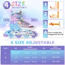 Patins à roues alignées papillon et fleur pour filles et garçons – Rose rouge pour adolescents de 7, 8, 9, 10 ans – Toutes roues lumineuses réglables pour sports d'intérieur et d'extérieur, cadeau - 4