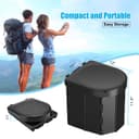 WADEO Portable Camping Toilet, Foldable Heavy Duty Travel Toilet for Adults, Sturdy 400lbs Capacity, Compact Car & Van Toilet with Lid & Bags for Camping, Hiking, Road Trips (Black + Seat Cushion) - 6