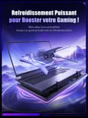 llano V12 Ultra Refroidisseur d'Ordinateur Portable avec Contrôle Logiciel Intelligent de Température, Ventilateur Turbo 5,5 Pouces, 3 Ports USB 3.0 pour Ordinateur Portable 15,6-19 Pouces. - 3