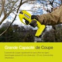 RYOBI - Sécateur Sans Fil 18V ONE+ RY18SCA-0 – Coupe Jusqu’à 25 mm, Lame Acier, Sécurité Active – Taille Facile Branches et Rosiers – Batterie Non Incluse - 4