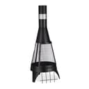 Relaxdays Cheminée de terrasse, avec Pare-étincelle, avec Grille et tisonnier, HxD : 120 x 47 cm, braséro Jardin, Noir - 7