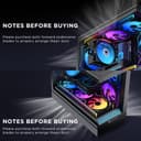 Jungle Leopard Interstellar-V2 Daisy Chain RGB PC Ventilateur 120MM 3er Pack,1850RPM/68CFM/2.4mmH2O/24LEDs,5V3PIN ARGB und 12V4PIN PWM Ventilateur (3, Black, 120MM-Reverse) - 6