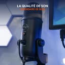 Logitech for Creators Blue Yeti Microphone USB pour Enregistrer, Streaming, Gaming, Podcast sur PC & Mac, Micro condensateur pour ordinateur portable et PC avec Effets Blue VO!CE, Plug and Play - Noir - 2