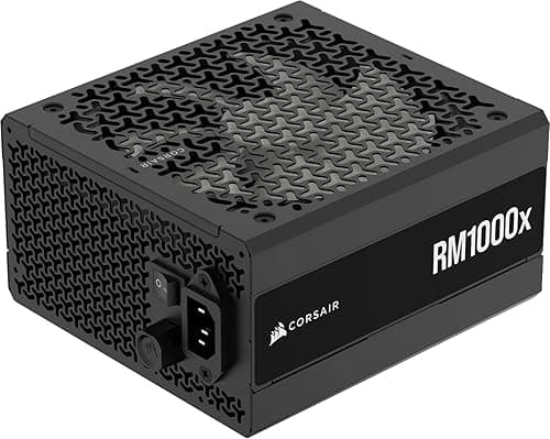 CORSAIR RM1000x Fully Modular Low-Noise ATX Power Supply – ATX 3.1 Compliant – PCIe 5.1 Support – Cybenetics Gold Efficiency – Native 12V-2x6 Connector – Black
