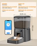 oneisall Distributeur Croquettes Chat Automatique, 3.5L Distributeur Croquettes Chat, Mangeoire de Nourriture, Gamelle Automatique pour Chien, 1-6 Repas par Jour (3.5L WiFi Noir) - 9
