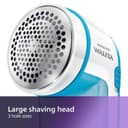 Philips Fabric Shaver, Removes Fabric Pills, Suitable for All Garments, Large Blade Surface, Cleaning Brush, Includes Batteries, Blue (GC026/00) - 5