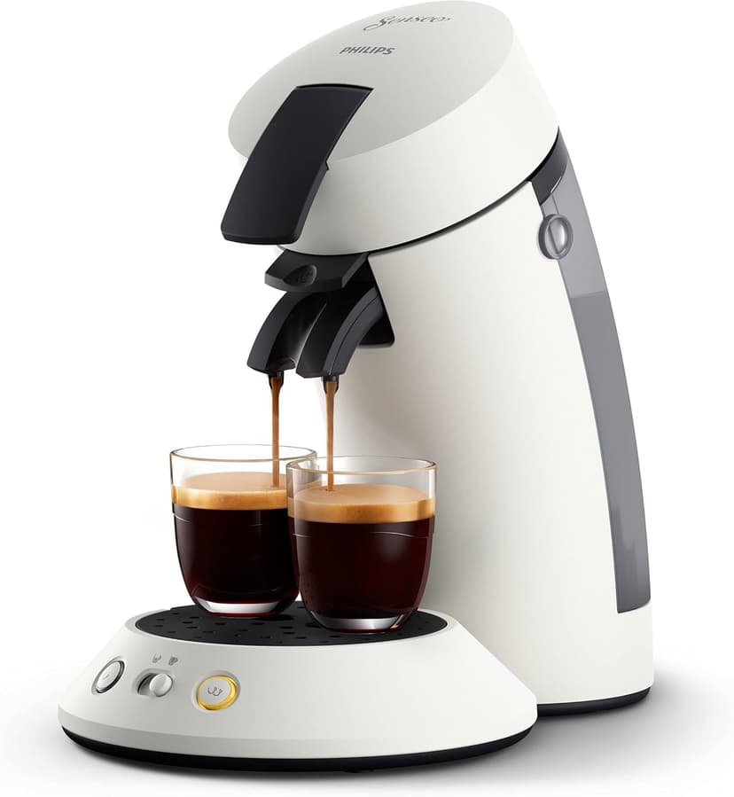 Philips Senseo Original Plus CSA210/10 Coffee Pod Machine (Coffee Boost Technology, Recycled Plastic) White - 1
