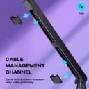 CAHAYA Microphone Boom Arm Professional Low Profile Adjustable Microphone Arm with Extension Rod Under-Screen Design for Streaming & Recording, Load Capacity up to 2.5 kg Microphone Swivel Arm - 7