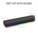 Sound Blaster GS3 Barre de Son de Jeu compacte avec Technologie RVB et SuperWide, alimentée par USB, Bluetooth 5.4, Sortie Casque, pour PC et Mac - 7