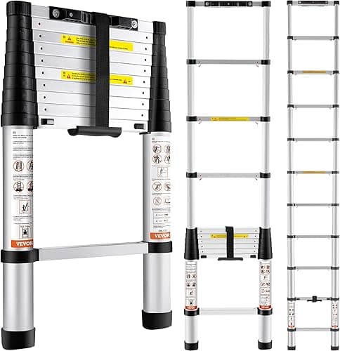 VEVOR Échelle Télescopique Aluminium 3,2 m Escabeau Exten…