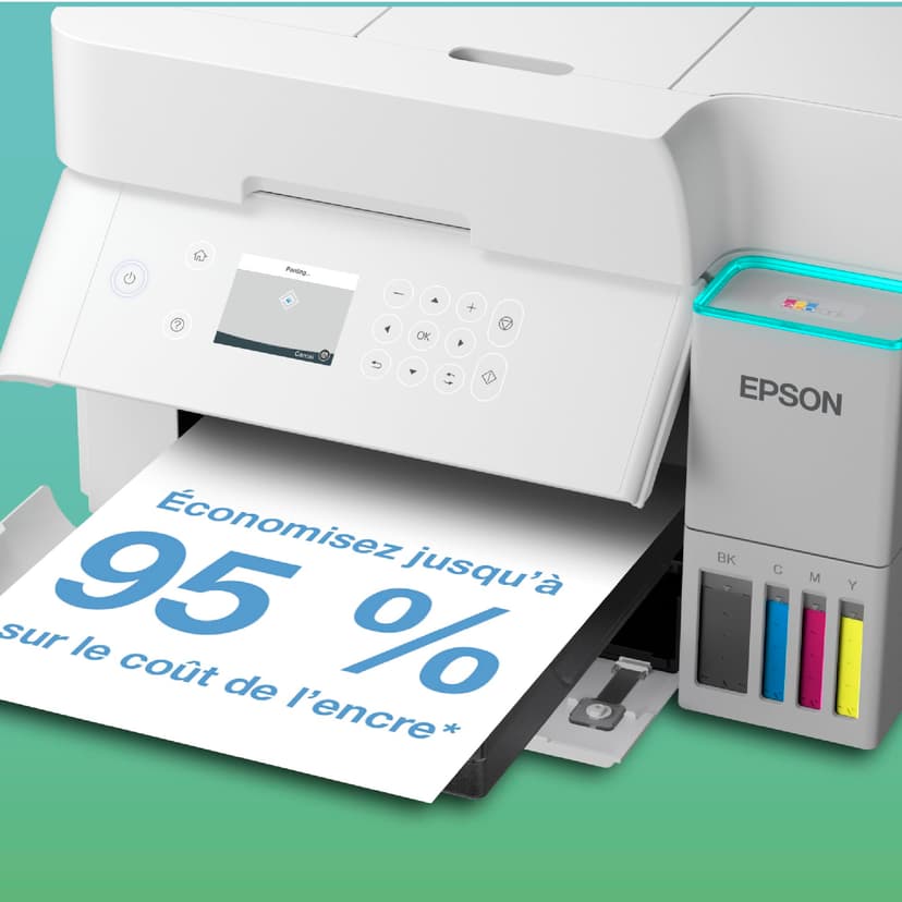 Epson EcoTank ET-3956 White A4 Multifunction Printers with Scanner, Wi-Fi & AirPrint Ink Tank, Automatic Document Feeder, Duplex Printing, Scan & Copy, Up to 3 Years of Ink Included - 6