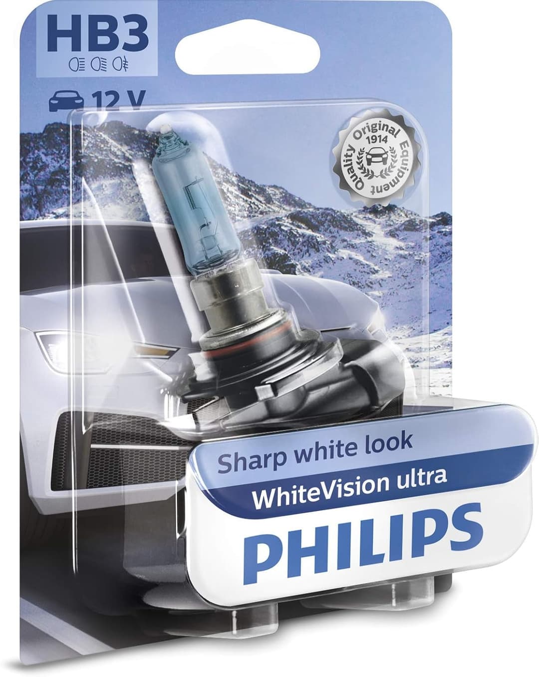 Philips WhiteVision ultra HB3 car headlight bulb, single …