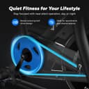 MERACH Heavy Duty Magnetic Exercise Bike with 22 lb Flywheel, 50% Improved Training Efficiency, Ultra-Quiet Design, Shock-Absorbing Extra Large Cushion, Indoor Bike with Exclusive App, Up to 350 lb - 5