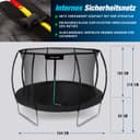 Outdoor Trampoline, Garden Trampoline, Diameter 244 cm, 8 ft Certified Trampoline with Safety Fence and Padded Poles for Children, Indoor Outdoor Fitness, Maximum Load 100 kg - 5
