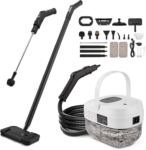 Steam Cleaner, Professional Steam Cleaner with 11 Accessories, 2500W Large Capacity Water Tank, Steam Cleaning with 6 Adjustable Modes for Cleaning, Sofas, Tiles, Cars