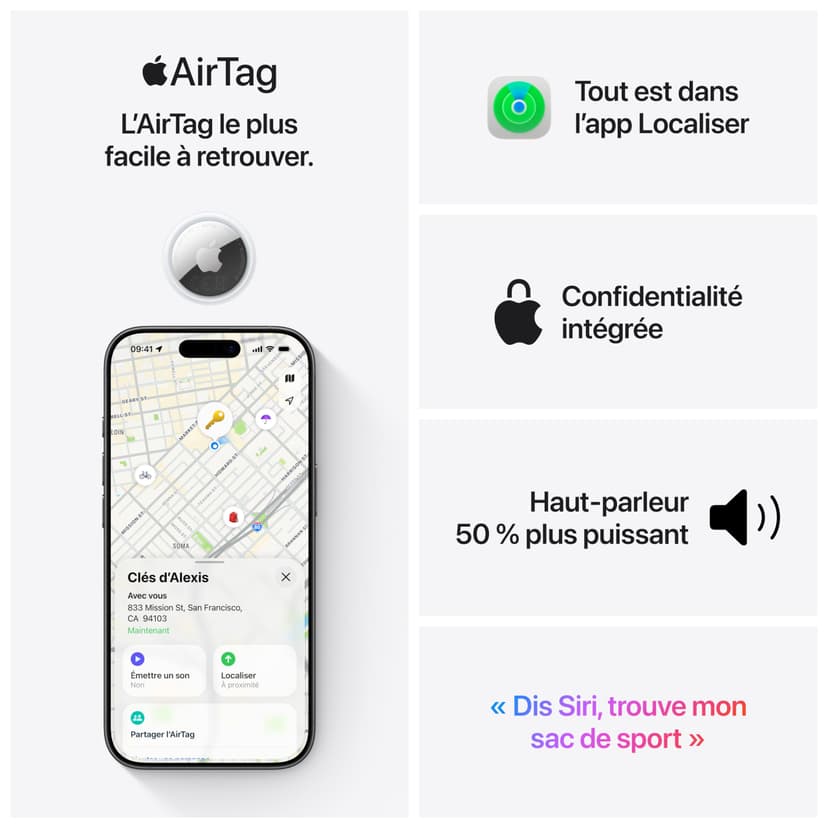 Apple AirTag 4 pack (2nd generation): Tracker for Keychain, Wallet and More; Locator with Sound; Simple One-Tap Setup with iPhone or iPad; Key Finder with up to 1.5x Precision Finding Range - 5