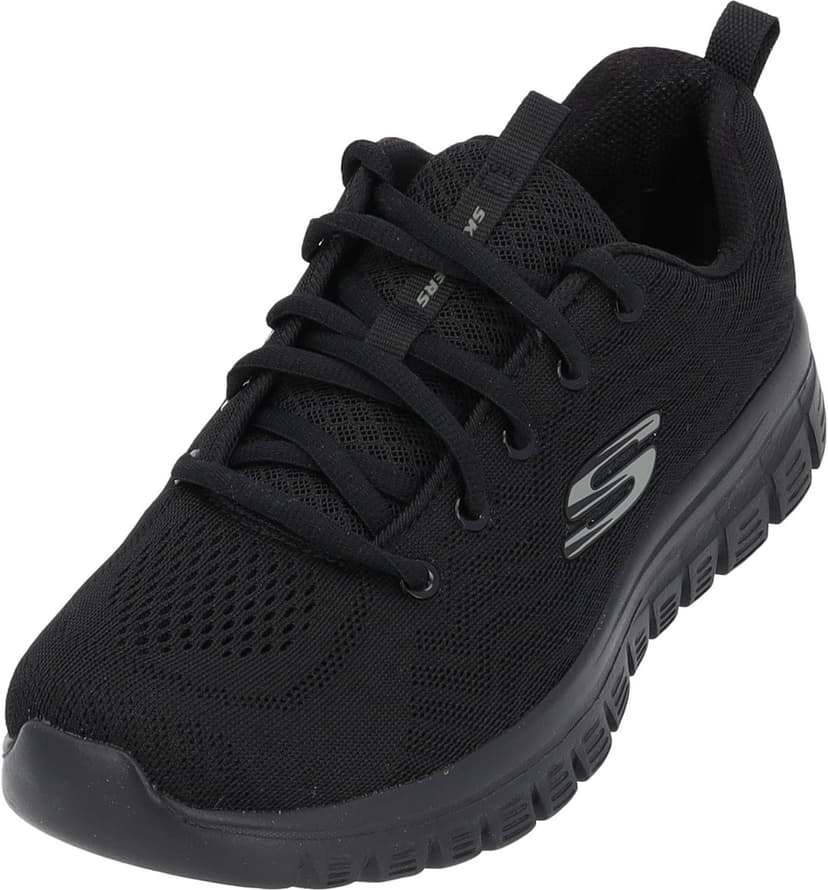 Skechers Women's Graceful Get Connected Sneaker, Black Mesh Trim, 7 UK - 1