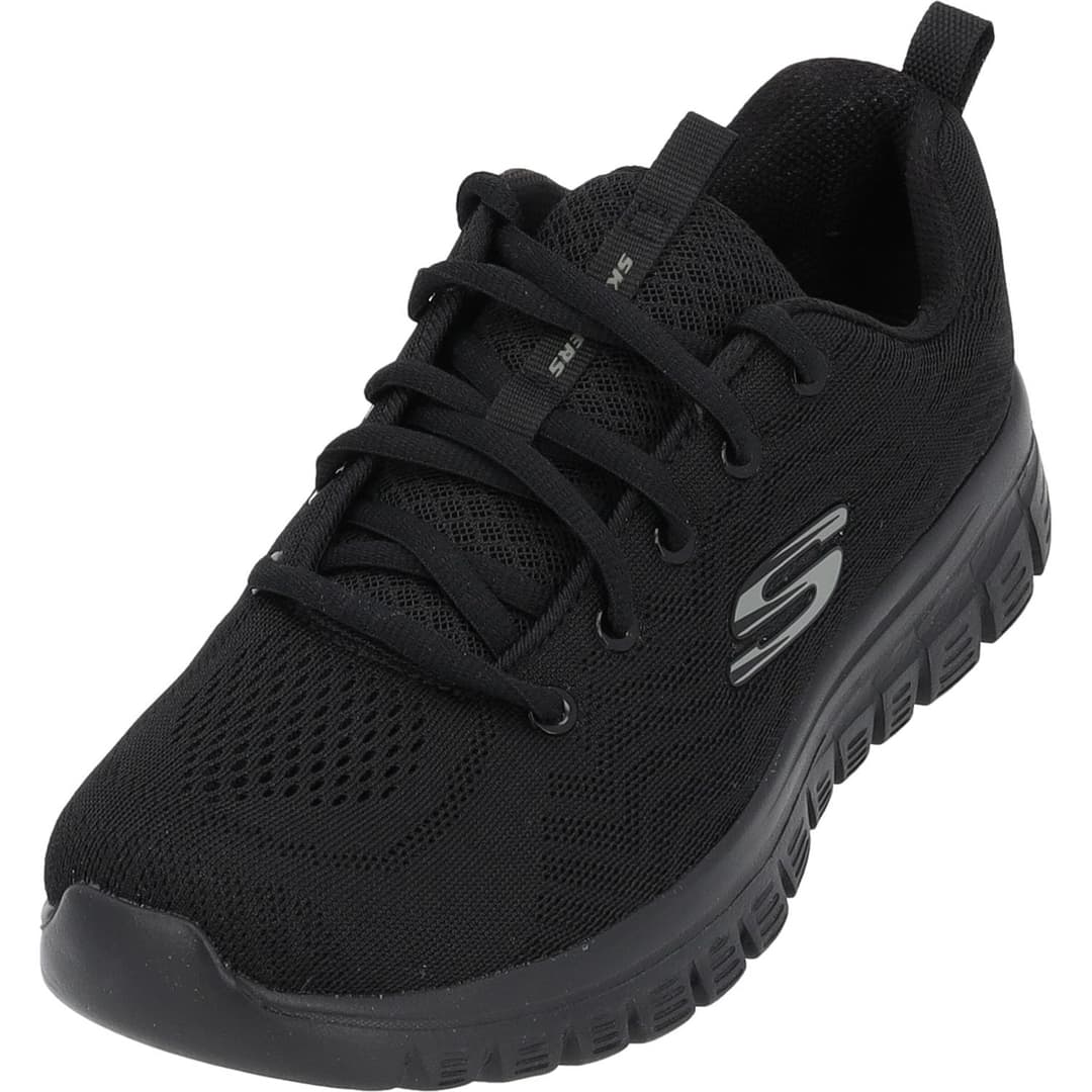 Skechers Women's Graceful Get Connected Sneaker, Black Me…
