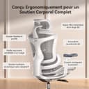 SIHOO Doro C300 Chaise de Bureau Ergonomique avec Accoudoirs Ultra Doux en 3D, Soutien Lombaire Dynamique pour Chaise Bureau à Domicile, Fauteuil de Bureau avec Dossier réglable(Grigio) - 4