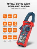 AstroAI Digital Clamp Meter Multimeter 2000 Counts Amp Voltage Tester Auto-ranging with AC/DC Voltage, AC Current, Resistance, Capacitance, Continuity, Live Wire Test, Non-Contact Voltage Detection - 2