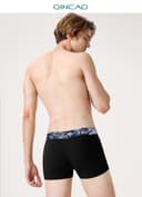 QINCAO Boxer Shorts Mens 6 Pack, No Itchy Labels, Cotton Underwear Retro Trunks, Underwear Gift Set - 3