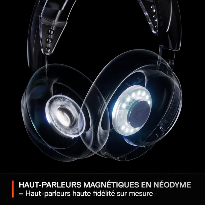 SteelSeries Casque Arctis Nova 3P Wireless - Appli Mobile Companion - Batterie 40h - Haut-parleurs magnétiques en néodyme - 2,4 GHz/Bluetooth - Micro détachable - PS5, PS4, PC, Switch, Mobile -Noir - 6