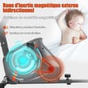 ISE Horizontal Exercise Bike with Adjustable Saddle, Recumbent Exercise Bike Ideal for Recovery Training, Pulse Sensors, Quiet, Grey - 7